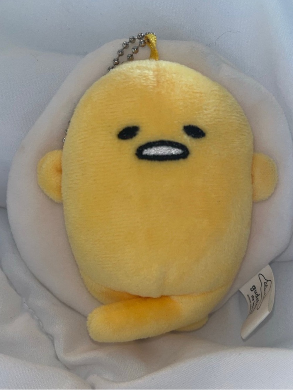 Gund Sanrio Gudetama The Lazy Egg Sunny Side Up Stuffed Plush Keychain